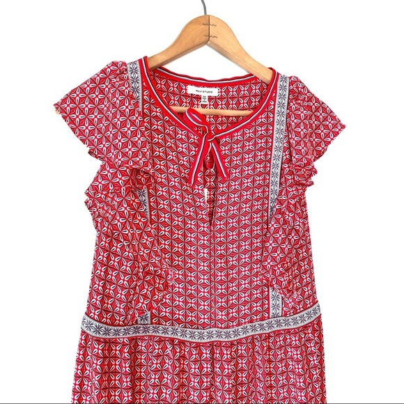 Max Studio | Red Tiered Maxi Dress - Picture 2 of 8